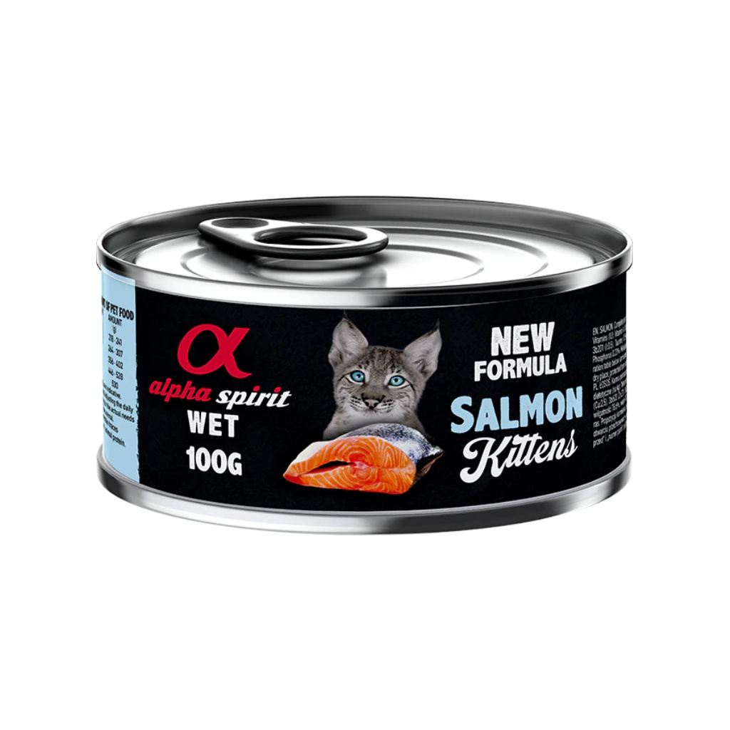 Alpha Spirit Lata Gato Kitten Salmón 100gr - Imagen 1