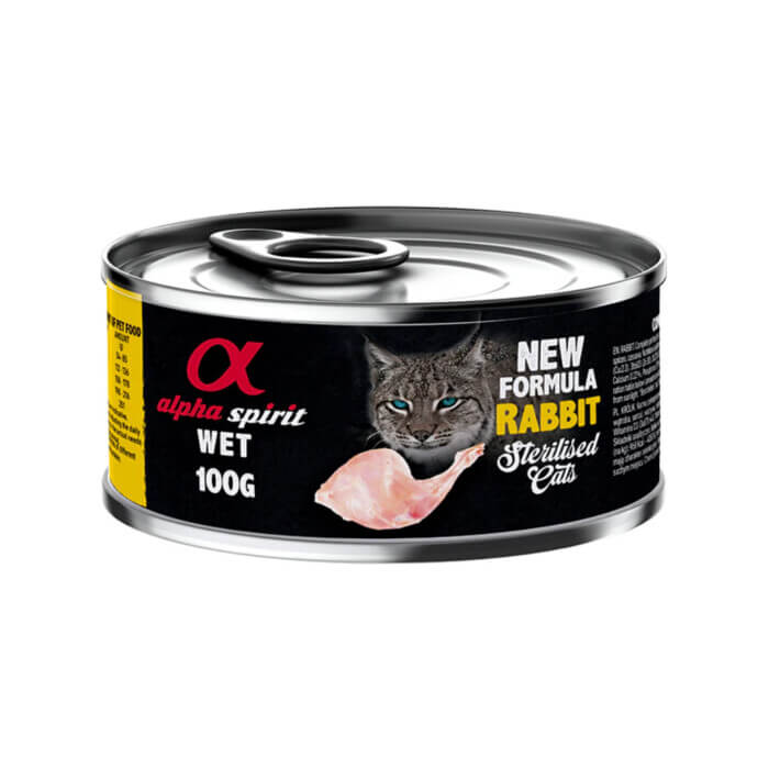 Alpha Spirit Lata Gato Conejo Esterilizado 100gr - Imagen 1