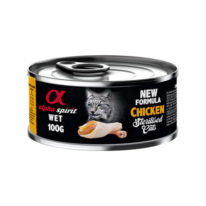 Alpha Spirit Lata Gato Pollo Esterilizado 100gr - Imagen 1
