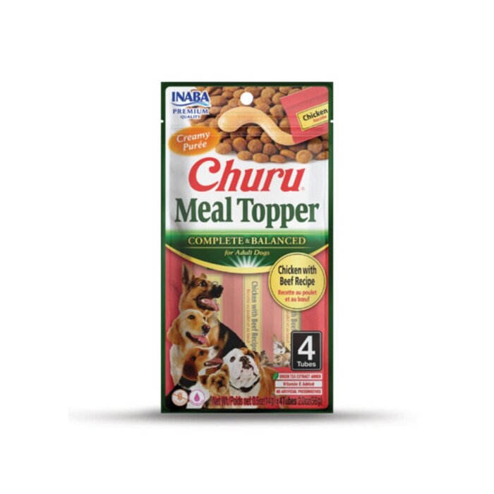 Churu Dog Meal Topper Pollo y Buey 4X14 - Imagen 1