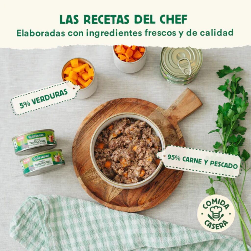 Wild Balance Lata Recetas del Chef RAGUT TRADICIONAL 400gr - Imagen 2