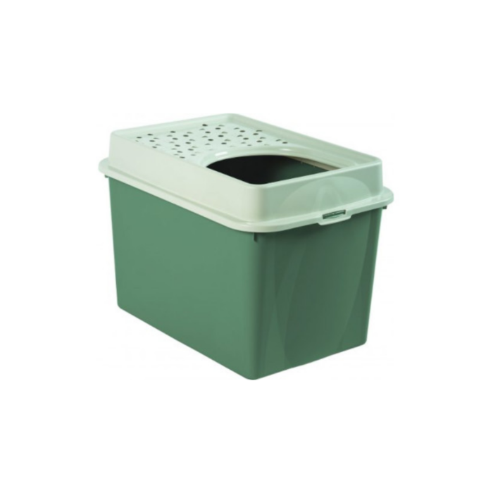 Arenero Gato Berty Blanco Verde - Imagen 1