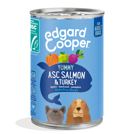 Edgard & Cooper Salmón Asc Y Pavo Lata 400 g Para Perros