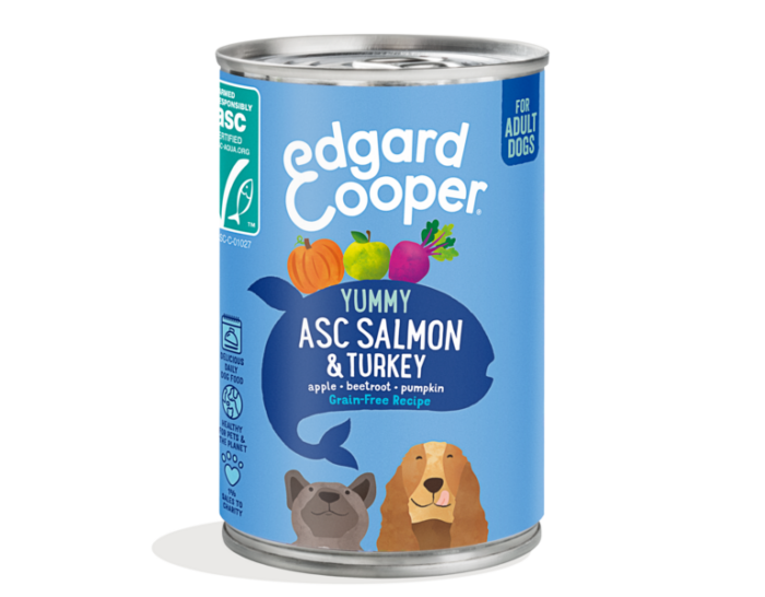 Edgard & Cooper Salmón Asc Y Pavo Lata 400 g Para Perros - Imagen 1