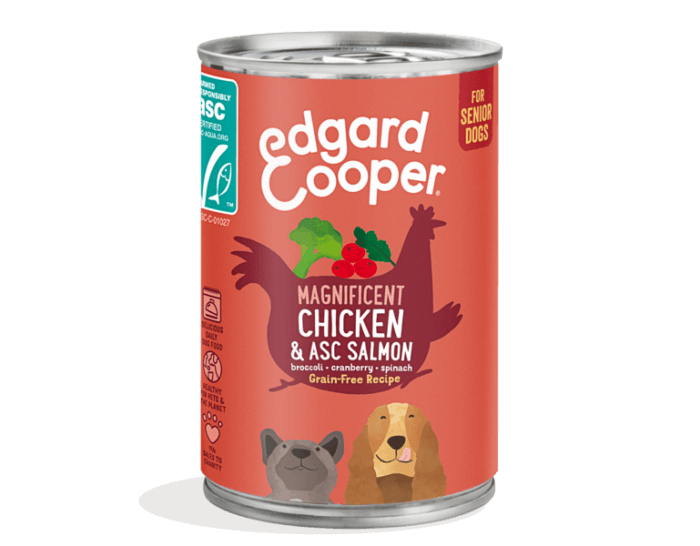 Edgard & Cooper Pollo Y Salmón Asc Lata 400 g Para Perros - Imagen 1