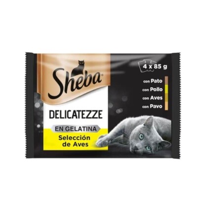 Sheba Delicatezze Gelatina Aves 4x85g