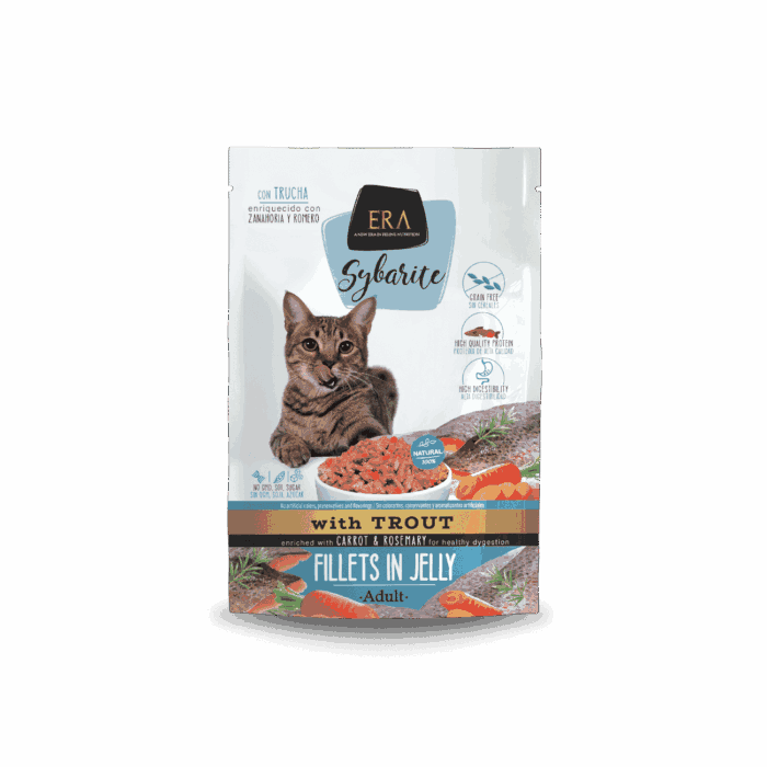 Alimento Húmedo ERA Sybarite Adult para Gatos de Trucha con Zanahoria y Romero - Imagen 1