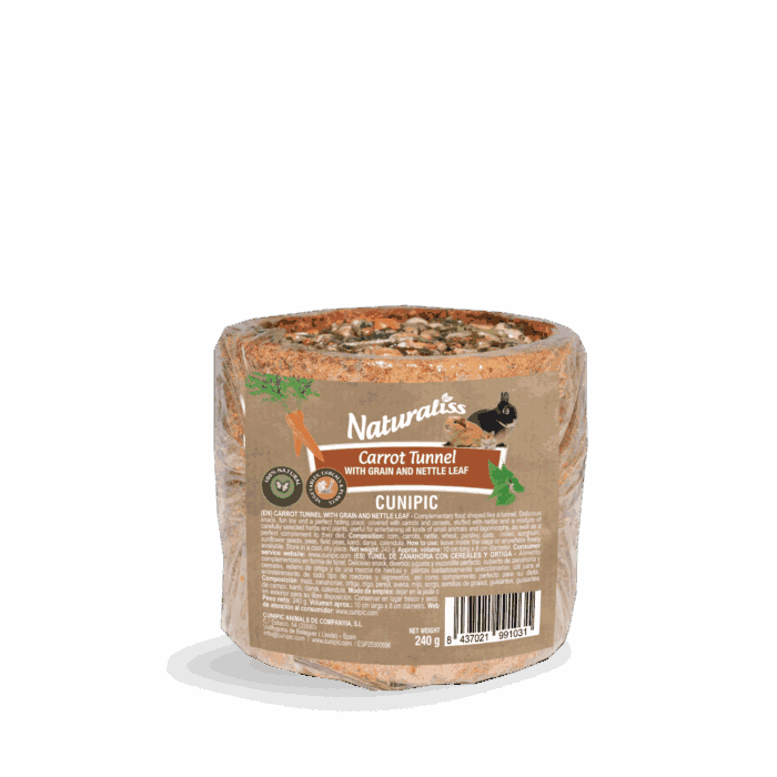 Snack Naturaliss: Túnel de Zanahoria con Grano y Hoja de Ortiga - Imagen 1