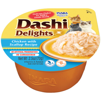 Churu Gato Dashi Pollo, Atún y Vieira 70Gr