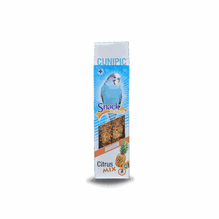 Barritas Snack Deluxe de semillas y frutas cítricas para periquitos 60 g Cunipic - Imagen 1