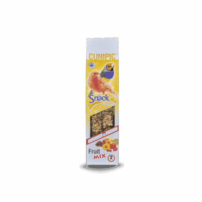 Barritas Snack Deluxe mix de frutas para canarios y diamantes 60 g Cunipic - Imagen 1
