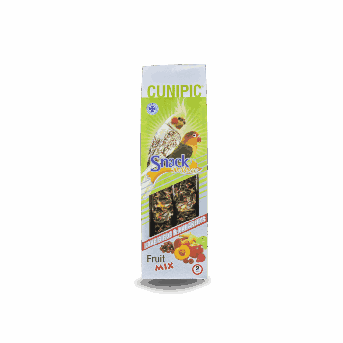 Barritas Snack Deluxe de semillas y frutos secos para ninfas y agapornis 130 g Cunipic - Imagen 1
