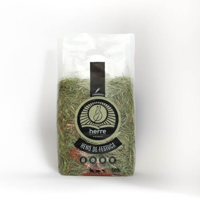 Herre Heno de Festuca Extra Verde con Zanahoria 500gr - Imagen 1
