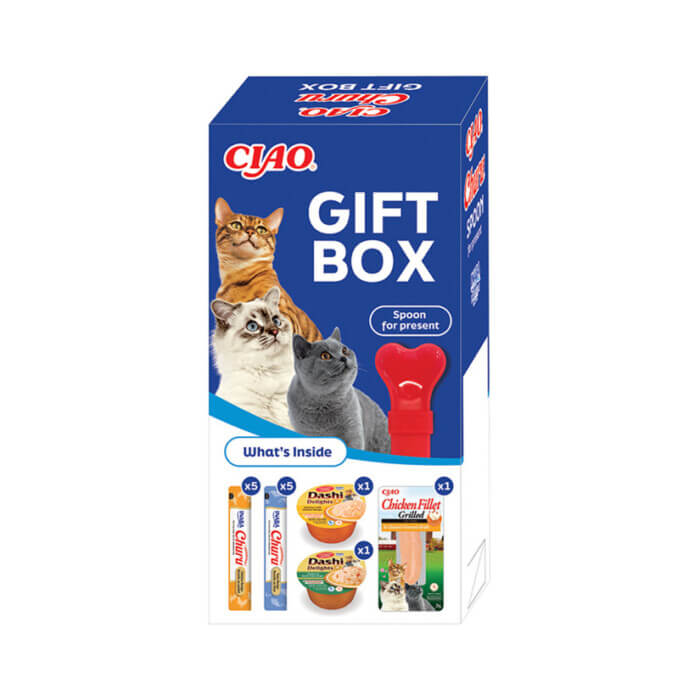Churu Cat Gift Box con Cuchara y Dashi - Imagen 1