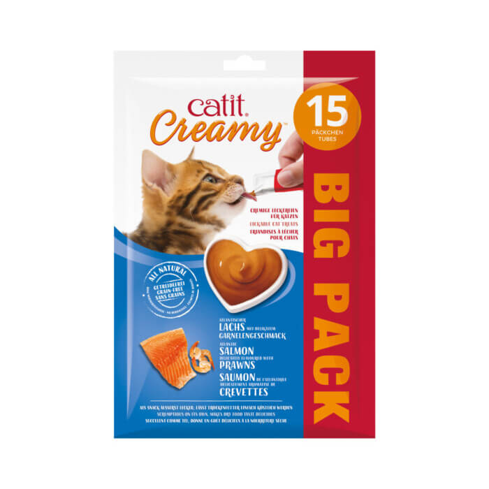 Catit Creamy Salmón y Gambas 15x10g - Imagen 2