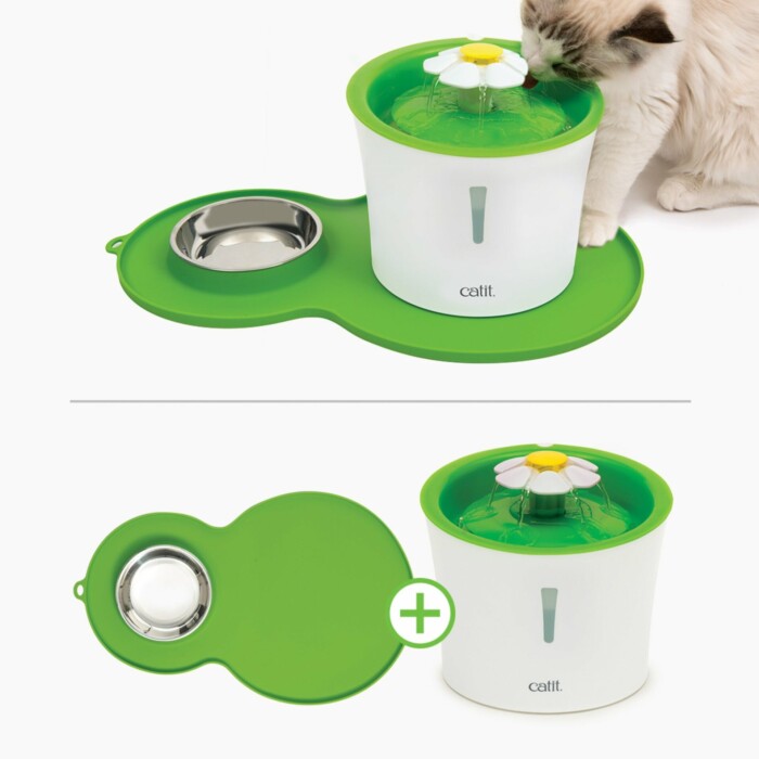 Catit Flower Fountain+Alfombrilla y Comedero 3L - Imagen 1