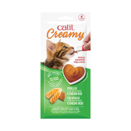 Catit Creamy Pollo y Cordero 4x10g