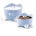 Catit Combo Fuente + Comedero Azul para Gatos