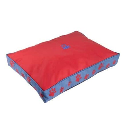 Benetton Colchón Rojo Huellas Para Perro