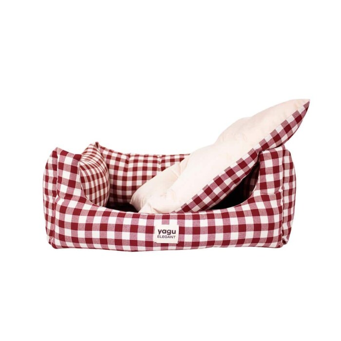 Cuna Yagu Confort Vichy Rojo - Imagen 1