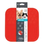 Lecca Mat Alfombrilla de Lamido Roja Perro y Gato