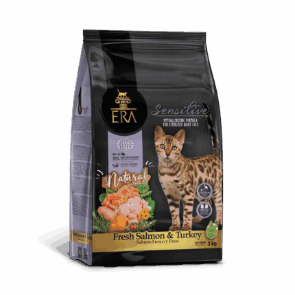 Pienso para Gatos ERA Sterilized sin cereales de Salmón y Pavo