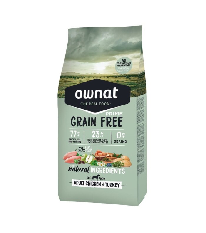 Ownat Grain Free Prime Adult Chicken&Turkey Para Perros - Imagen 1