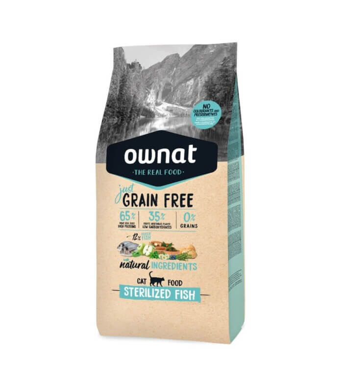 Ownat Grain Free Just Sterilized Fish | Para Gatos - Imagen 1