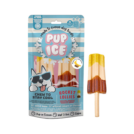 Pup Ice Helado de Algarroba y plátano 90g