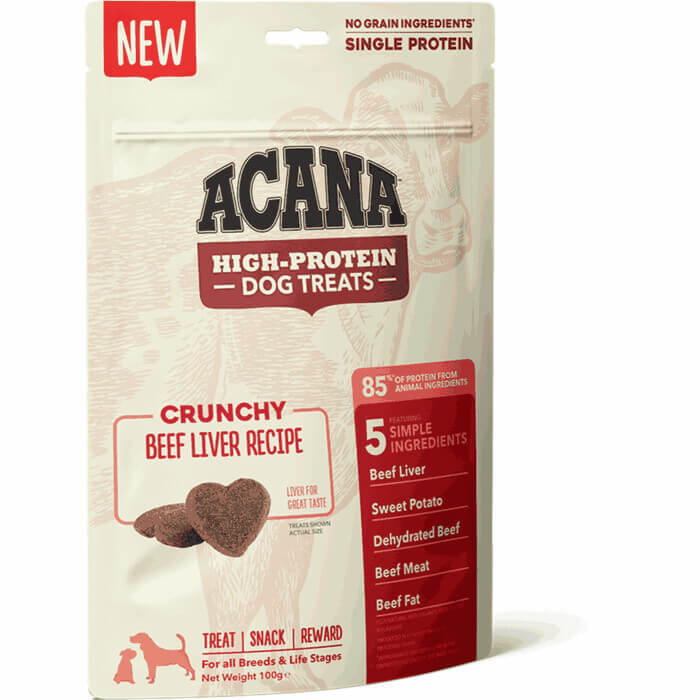 Acana High-Protein Dog Treats, Crunchy Beef Liver Recipe - Imagen 1