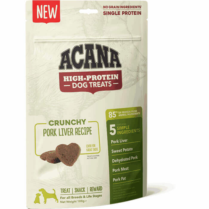 Acana High-Protein Dog Treats, Crunchy Pork Liver Recipe - Imagen 1