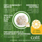 Pack Arena Catit Go Natural Bambú 1,4kg+ Catit Arenero Loo Con Pala - Imagen 11