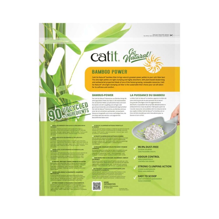 Pack Arena Catit Go Natural Bambú 1,4kg+ Catit Arenero Loo Con Pala - Imagen 8