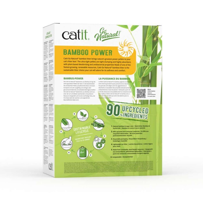 Pack Arena Catit Go Natural Bambú 1,4kg+ Catit Arenero Loo Con Pala - Imagen 9