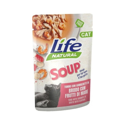 Life Sobre Sopa Cat Atún Gambas Frutos Mar 60gr