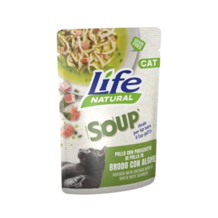 Life Sobre Sopa Cat Pollo Jamón Algas 60gr
