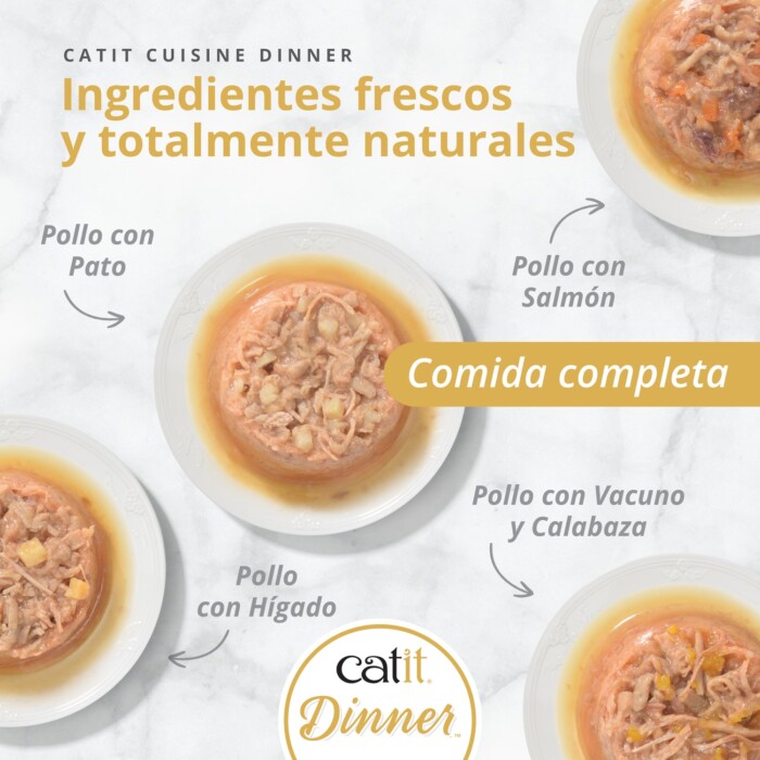 Catit Cuisine Dinner Pollo con Salmón 75g - Imagen 2