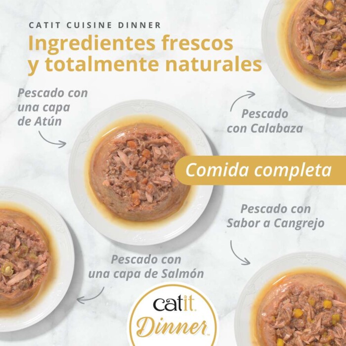 Catit Cuisine Dinner Pescado con Salmón 75g - Imagen 2