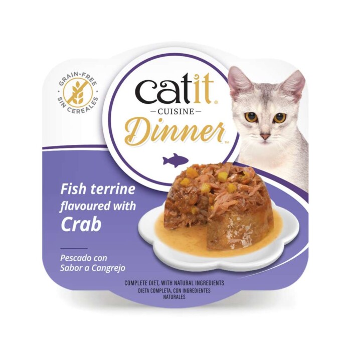 Catit Cuisine Dinner Pescado con Sabor Cangrejo 75g - Imagen 1