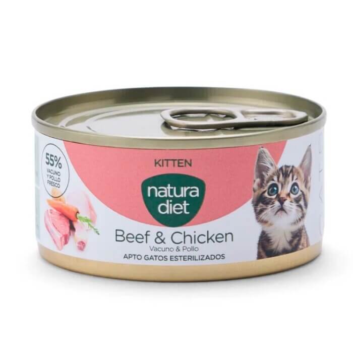 Natura Diet Cat Kitten Paté Ternera y Pollo 85 Gr - Imagen 2