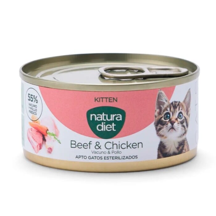 Natura Diet Cat Kitten Paté Ternera y Pollo 85 Gr - Imagen 1