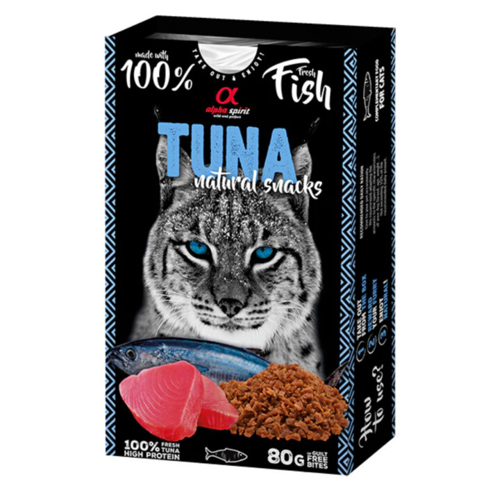 Alpha Spirit Snack Natural Atún Gato 80g - Imagen 1