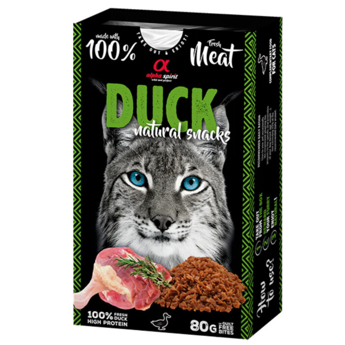 Alpha Spirit Snack Natural Pato Gato 80g - Imagen 1