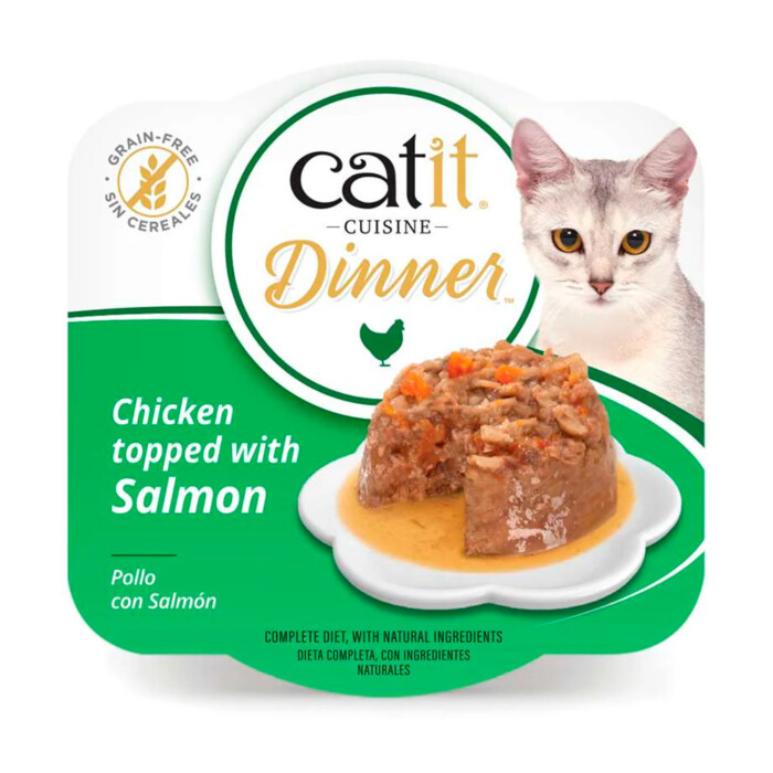 Catit Cuisine Dinner Pollo con Salmón 75g - Imagen 1