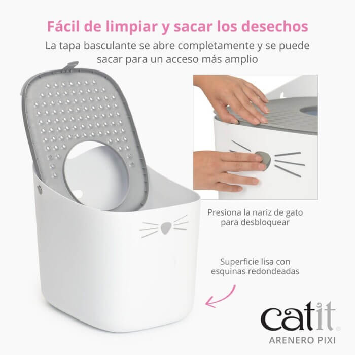 Arenero para gatos con entrada superior Catit PIXI - Imagen 4