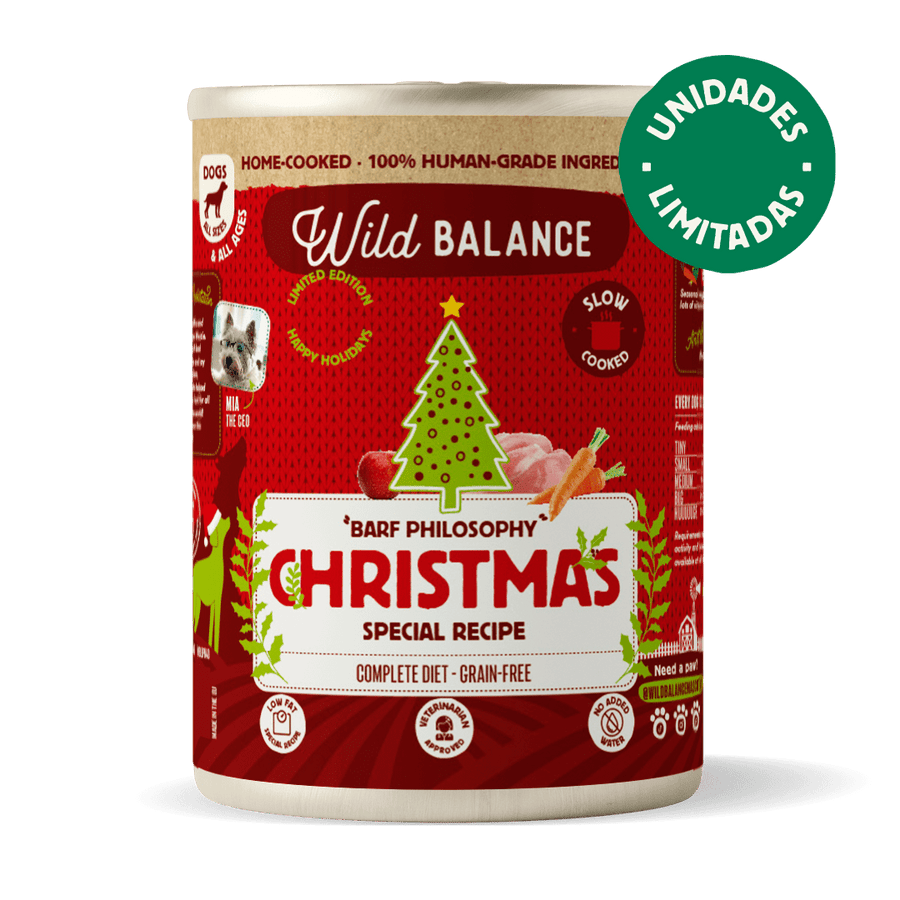 d6577b95932d43615b35fdc7719e5fcf_65687cd8-3578-4307-ab46-631e8e467802 Wild Balance Receta Navidad para Perro de Ciervo y Conejo-Lata 400gr - Imagen 1