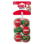 KONG Juguete Perro Navidad Pack Squeakair Pelotas 6u SM