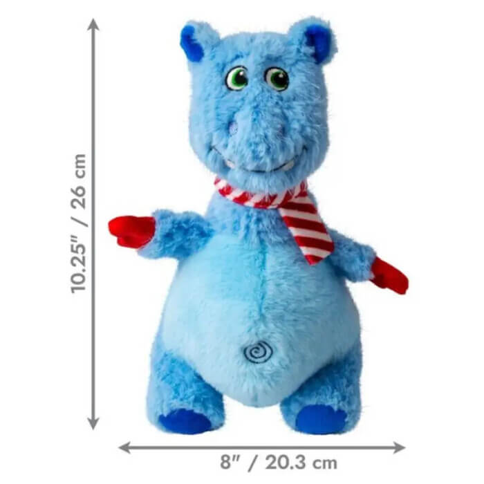 KONG Juguete Perro Navidad Knots Belly Hippo M/L - Imagen 2