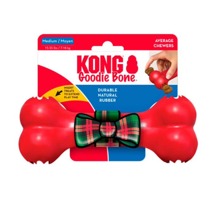 KONG Juguete Perro Navidad Goodie Bone M - Imagen 1
