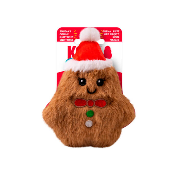 muneco-de-jengibre-de-peluche-para-perros-kong-snuzzles KONG Juguete Perro Navidad Snuzzles Mini Hombre Jengibre XS - Imagen 1